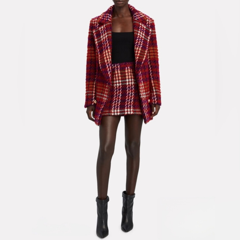Ronny Kobo Quinn Bouclé Mini Skirt (Small)